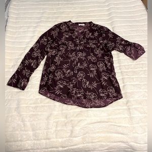 Calvin Klein Floral Blouse (size XL)